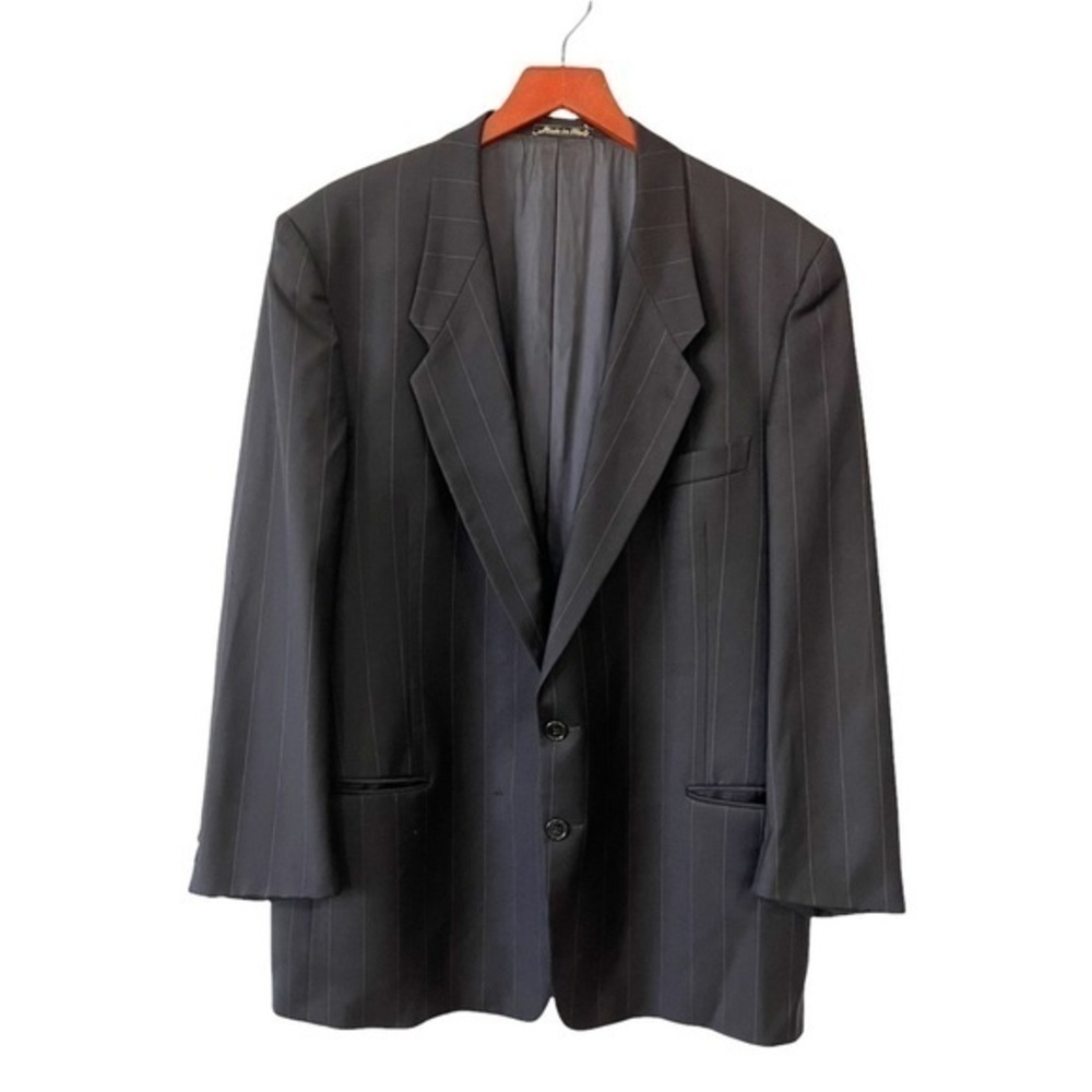 Giorgio Armani for Boyd’s Mens Pinstripe Sport Coat in Navy Sz Approx 44R